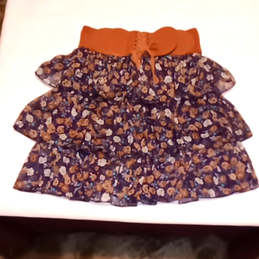 Mint Green Sm. Purple, Blue, Brown, And Green Skirt Good Condition